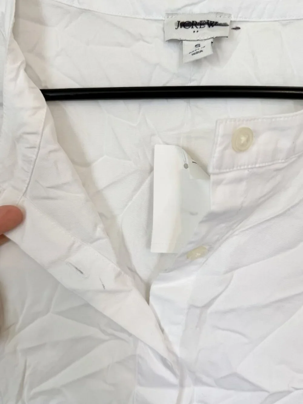 NWT J.Crew White Puff Sleeve Tie Waist Top - Size: Small